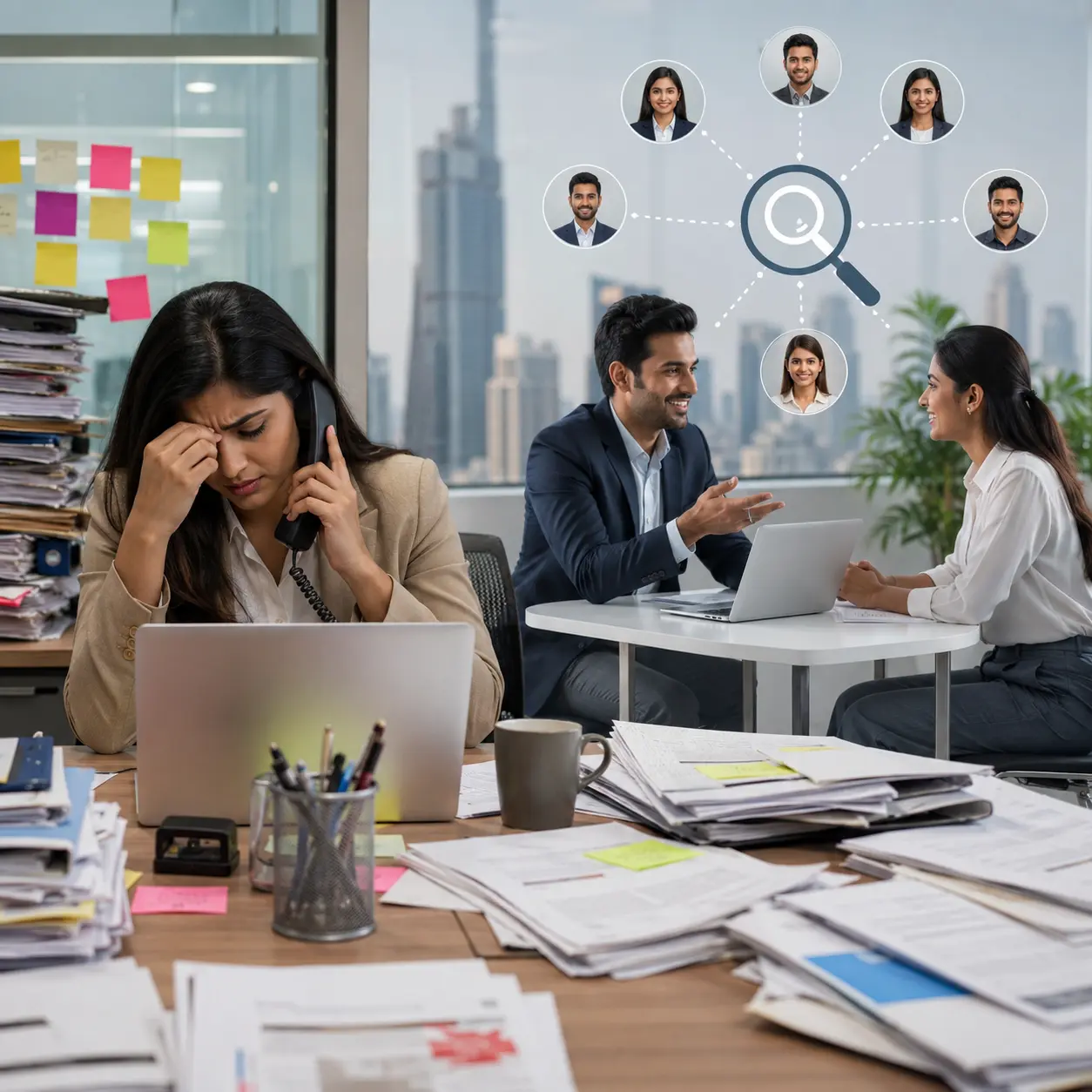 Mumbai HR team working with a recruitment firm to hire candidates